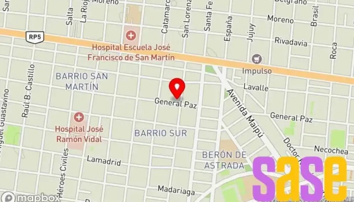 mapa de Radio City 94.5 Emisora de radio, Estudio de grabación en Corrientes