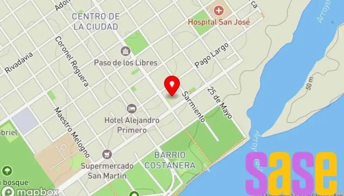 mapa de Radio Fenix 95.1 Mhz Emisora de radio en Paso de Los Libres