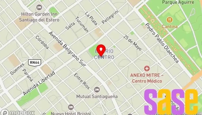 mapa de Radio Latina 105.3 Emisora de radio en Santiago del Estero