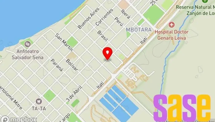 mapa de Radio Lider FM 100.5 Emisora de radio en Ituzaingó