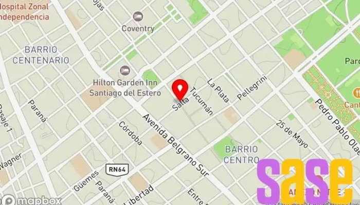 mapa de Radio Mitre Emisora de radio en Santiago del Estero