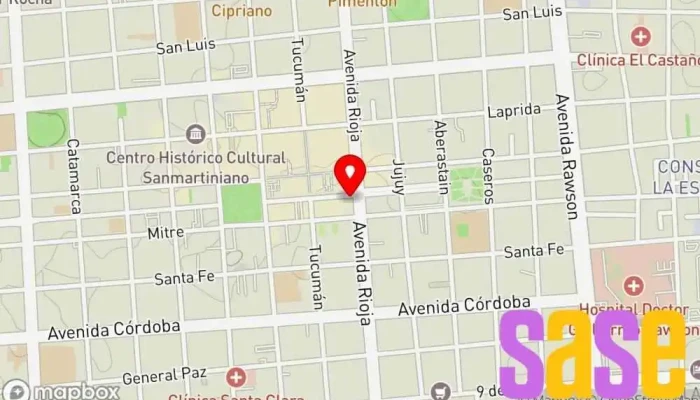mapa de Radio Nacional San Juan LRA 23 Emisora de radio en San Juan