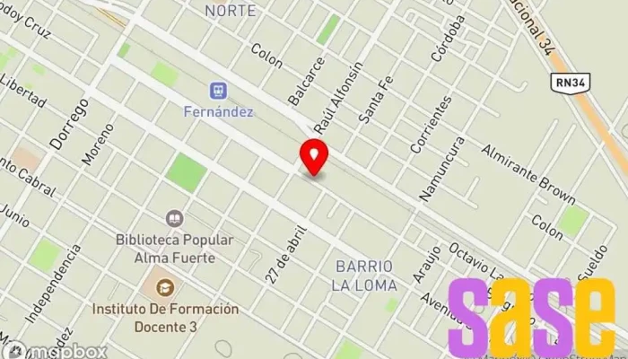 mapa de Radio Nativa 105.5 FM Emisora de radio en Fernández