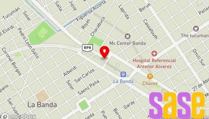 mapa de Radio Taxi 25 (Cadeteria) Oficinas de empresa en La Banda
