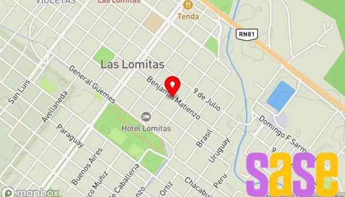 mapa de REFSA Compañía eléctrica en Las Lomitas