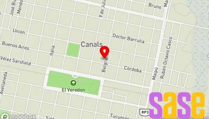 mapa de Rombo Rojo Tv Canals Srl Comercio en Canals