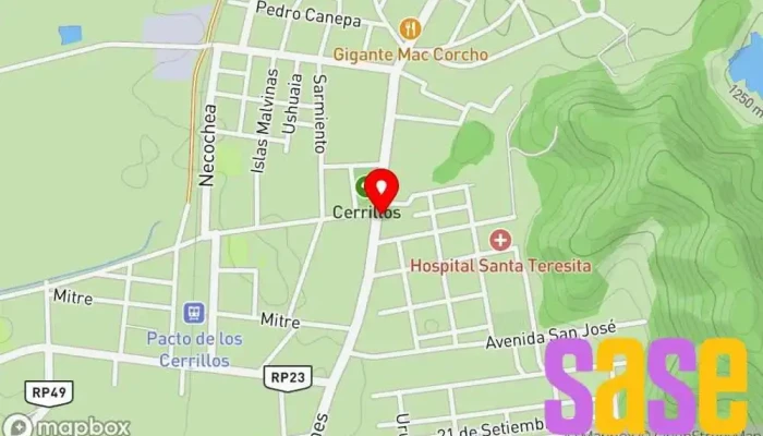 mapa de S.E.C. Servicios Eléctricos Cerrillos Tienda de electricidad, Tienda de componentes electrónicos en Cerrillos