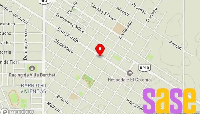 mapa de SECHEEP Tienda de electricidad en Villa Berthet