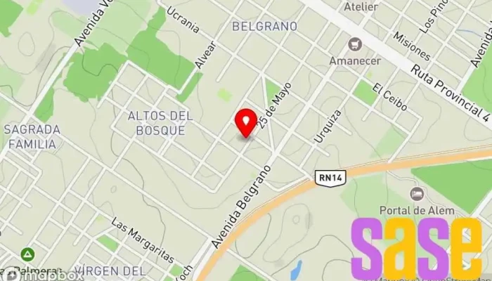 mapa de SERVI ALEM Taller de reparaciones eléctricas en Leandro N. Alem