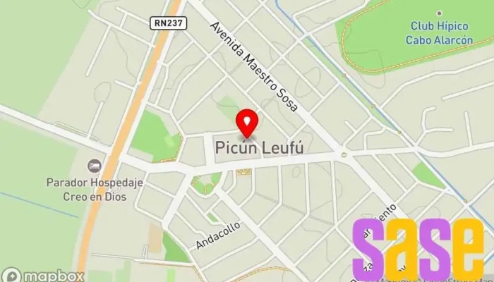 mapa de Servicio Electrico Picun Leufu Oficina de la Administración en Picún Leufú