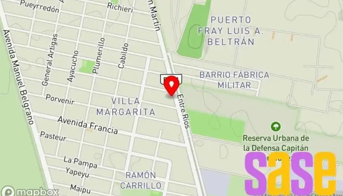 mapa de SERVICIO TÉCNICO de Claudio Armento Servicio de reparación de televisores en Cap. Bermúdez