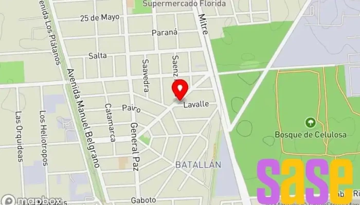 mapa de SERVICIO TÉCNICO ELECTRÓNICO FIAMENI Establecimiento de reparación de artículos electrónicos, Servicio de reparación de televisores en Cap. Bermúdez