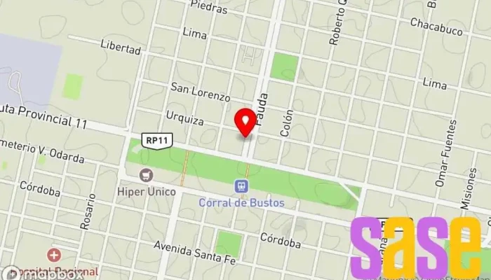 mapa de Servicio Tecnico Electronico Tienda de electrónica en Corral de Bustos-Ifflinger