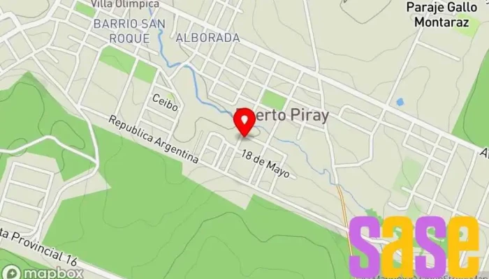 mapa de SERVICIO TECNICO TESLA Taller de reparación de equipos audiovisuales en Puerto Piray