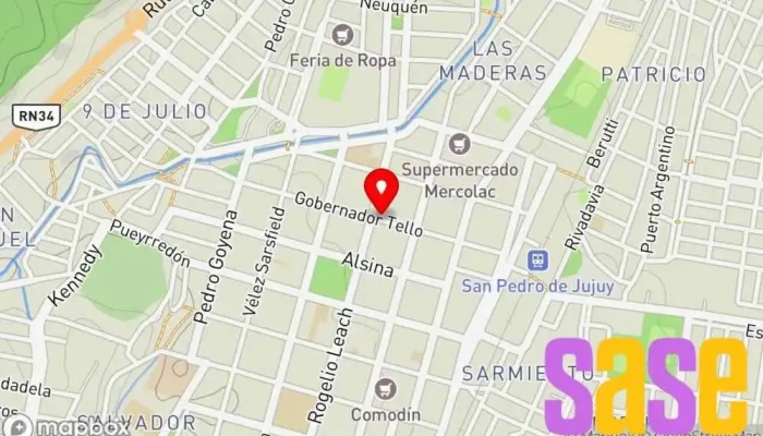 mapa de Servitec Soporte y servicios informáticos en San Pedro de Jujuy