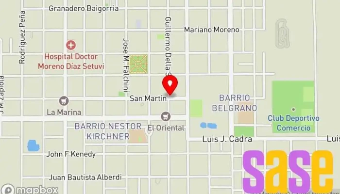 mapa de Servivio Técnico Tienda de electrónica en Santa Sylvina