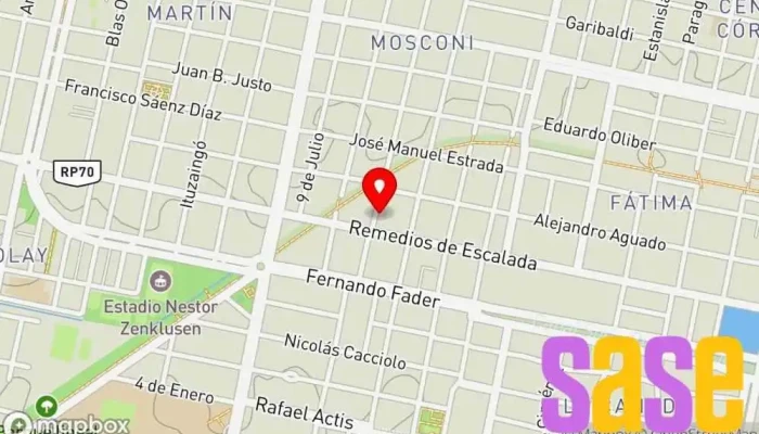 mapa de Sidades Comercio en Rafaela