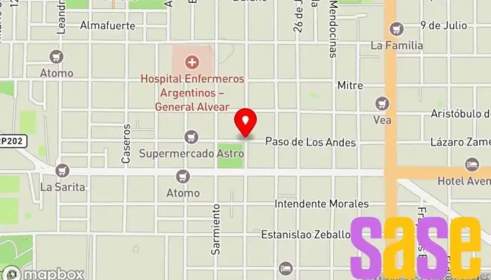 mapa de Sierra Electricidad e Iluminación - General Alvear Tienda de iluminación, Tienda de materiales para la construcción, Ingeniero, Ferretería en Gral. Alvear