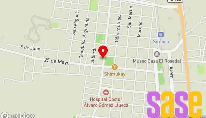 mapa de Sinet Radio Emisora de radio en Simoca