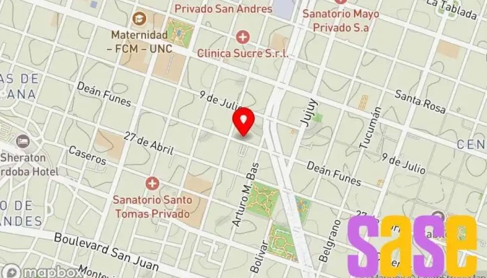 mapa de Sociedad Unión Eléctrica Servicio de afilado en Córdoba