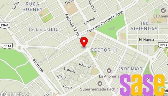 mapa de Sosa Pagano Servicio Tecnico Comercio en Zapala