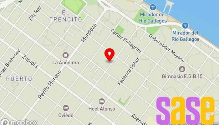 mapa de Sur Argentino SE Servicio de reparación de aire acondicionado en Río Gallegos