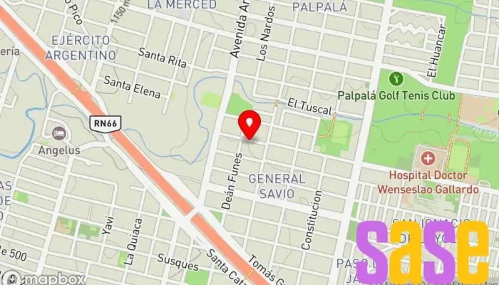 mapa de Taller de electricidad del automotor e inyeccion electronica Taller mecánico, Taller de reparación de automóviles en Palpalá