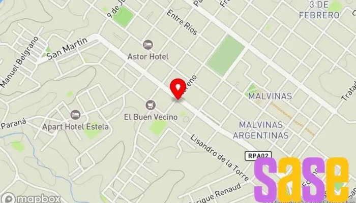 mapa de Taller Eléctrico Municipal Taller de automóviles en Santa Elena