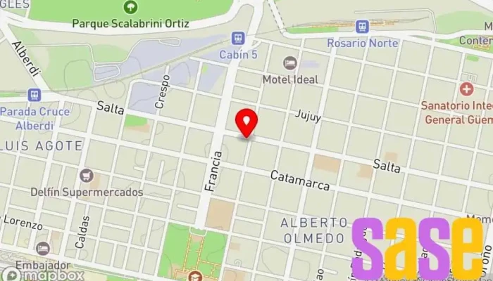 mapa de TECCE Tienda de electricidad, Tienda de iluminación en Rosario