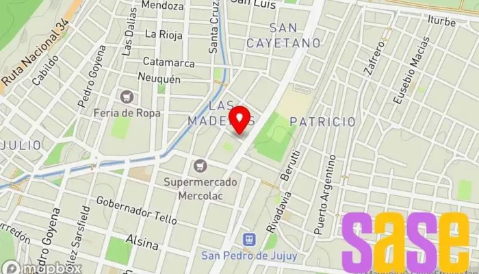 mapa de Tecnica del Frio Taller de reparaciones eléctricas en San Pedro de Jujuy