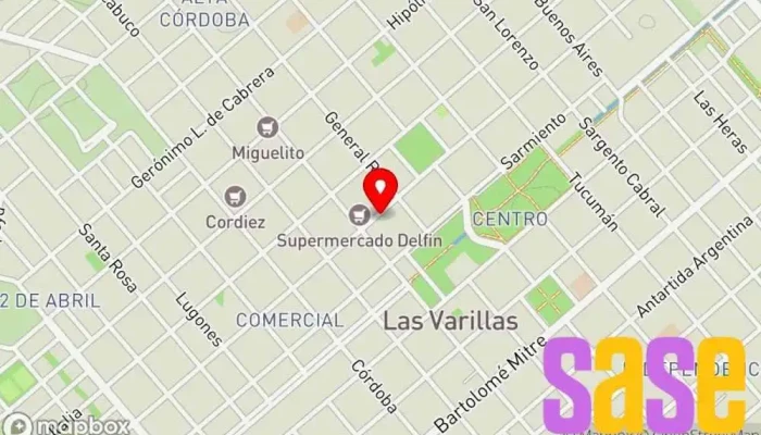 mapa de Tecno Centro Las Varillas Tienda de informática en Las Varillas