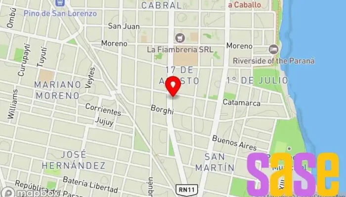 mapa de Tecno luz Comercio, Diseñador de iluminación de paisajismo, Tienda de iluminación en San Lorenzo
