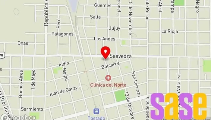 mapa de Tecnocell Tostado Tienda de electrónica en Tostado
