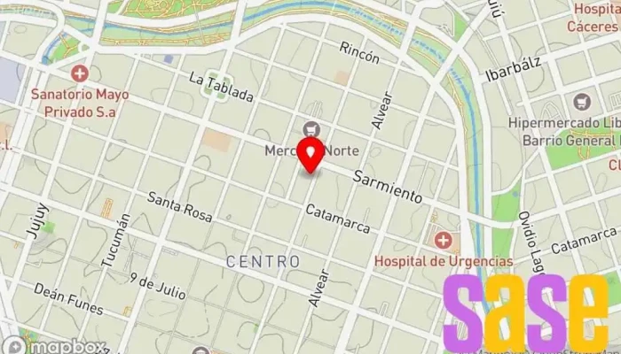 mapa de TELECTRA S.A.C.I. La casa de las lámparas Tienda de iluminación, Tienda de electricidad en Córdoba