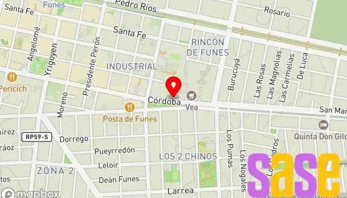 mapa de Tierra Chica Funes Centro comercial, Empresa constructora en Funes