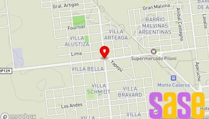 mapa de TRANSNEA Compañía eléctrica en Monte Caseros