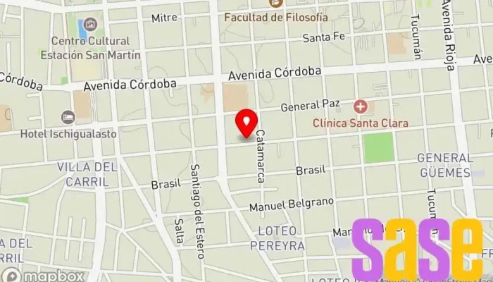 mapa de Trielec S.A. Tienda de electricidad, Comercio en San Juan
