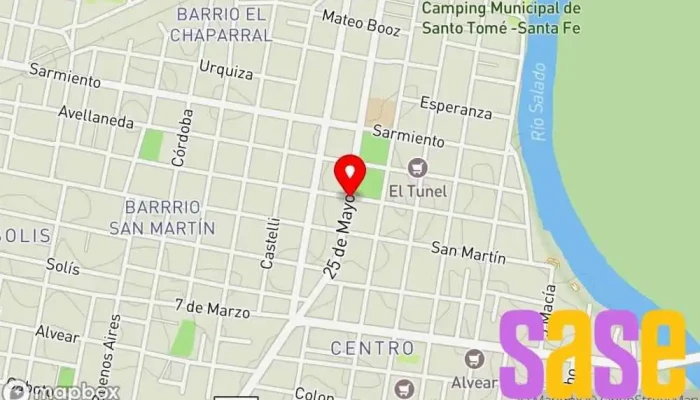 mapa de TyM Electricidad y Aires Acondicionados Servicio de reparación de aire acondicionado, Servicio de instalación eléctrica, Electricista en Santo Tomé