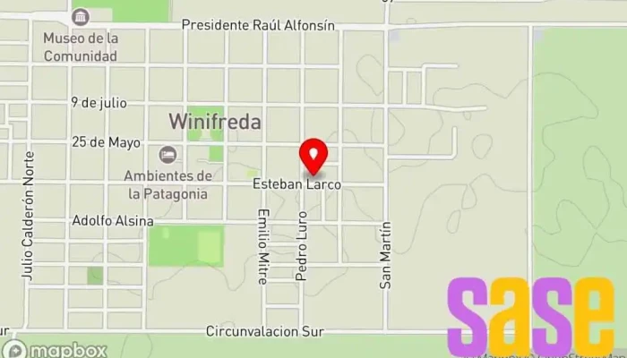 mapa de WINI-SERV Electricista, Instalador de gas, Pintor, Servicio de reparación de neveras en Winifreda