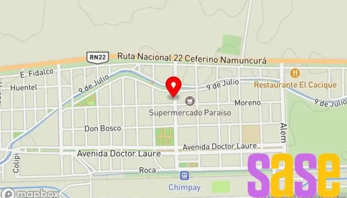 mapa de YEZZI HOGAR Tienda de artículos para el hogar en Chimpay